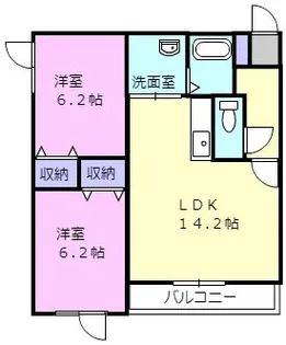 ハートウェルハウスVII【1階】の間取り