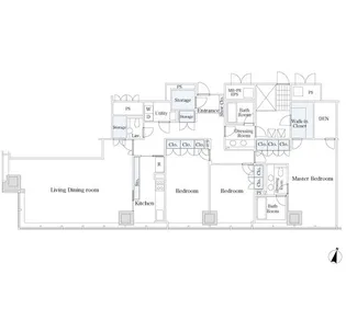 ラ・トゥール芝公園II【25階】の間取り