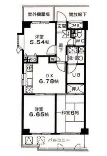 ラ スペランツァ都立家政【1階】の間取り