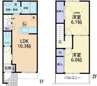 ホット ユー ハウス【1階】の間取り