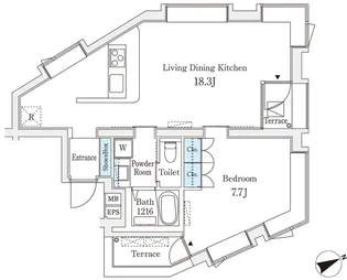 東京都新宿区四谷坂町【マンション】の間取り