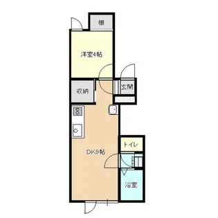 パルテノン桜川A【1階】の間取り