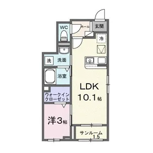小山5丁目アパート(028387101)【1階】の間取り