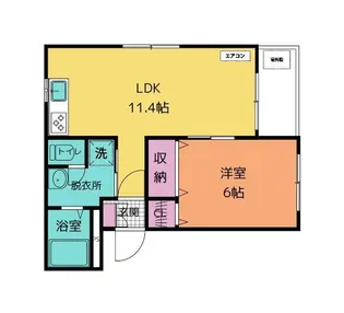 ヒーローマンション富田【2階】の間取り