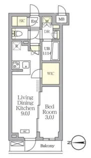 アジールコート都立大学【1階】の間取り