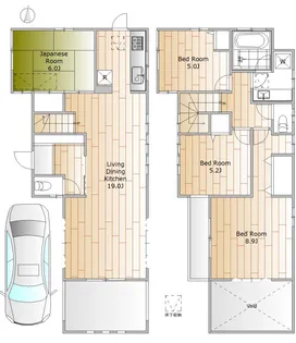東京都大田区南久が原1【一戸建】の間取り