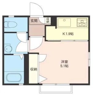 オレンジハウス【1階】の間取り