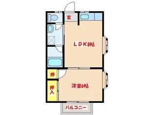 コーポクリーン【1階】の間取り