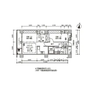 東雲キャナルコートCODAN18号棟【8階】の間取り