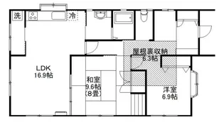 石川県能美市下ノ江町【一戸建】の間取り