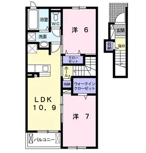 ポラールB【2階】の間取り