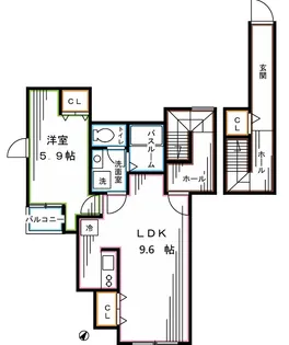 東京都中野区野方3【アパート】の間取り