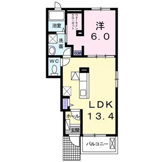 アル ソーレ【1階】の間取り