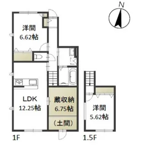 センテンシア今保【1階】の間取り