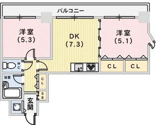 イトーピア三宮アーバンステージ【4階】の間取り