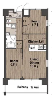 KATURA高崎【10階】の間取り