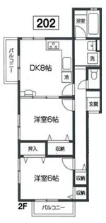宝栄ハイツ東弁財【2階】の間取り