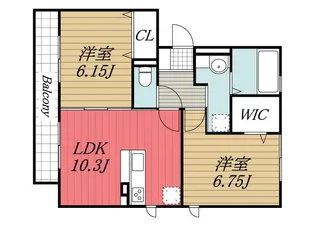 ラ・ヴィラージュ I棟【2階】の間取り