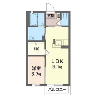 タウンコート B【1階】の間取り