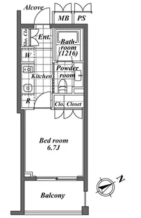 東京都渋谷区恵比寿南2【マンション】の間取り