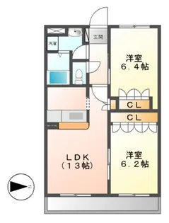 カーサレキュード【1階】の間取り