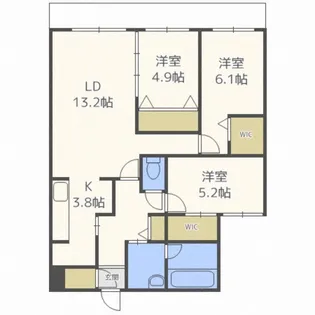 カレラ1113【3階】の間取り