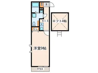 カトルセゾン調布【1階】の間取り
