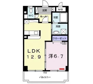 バーム ヒル【3階】の間取り