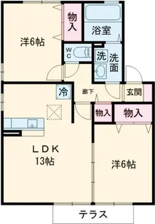 アンセスター C棟【1階】の間取り