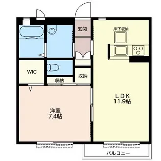 【シャーメゾン】グランパークJIN【1階】の間取り