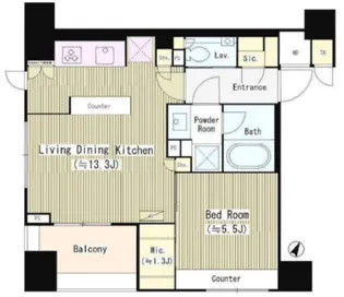 パークリュクス西麻布【3階】の間取り