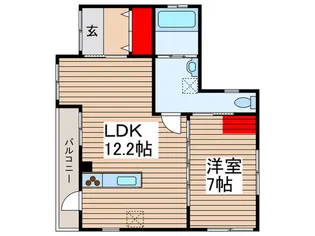 細田三丁目アパ-ト【1階】の間取り