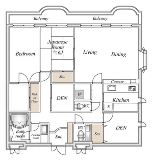 神奈川県横浜市鶴見区岸谷1【マンション】の間取り