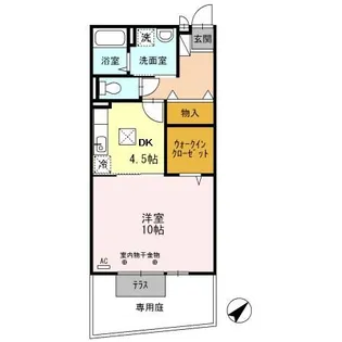 バーディー コート A棟【1階】の間取り