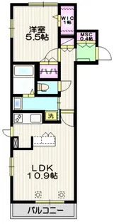 シャンポール青木【2階】の間取り