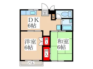 藤コ-ポ【2階】の間取り