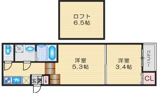 ハーモニーテラス塩池町III【1階】の間取り