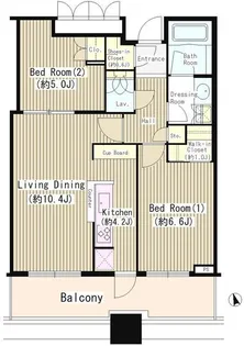 パークタワー目黒【17階】の間取り