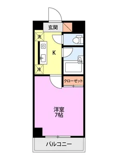 ワンノール堀之内【2階】の間取り