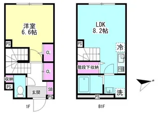 グランファーロ下北沢【1階】の間取り