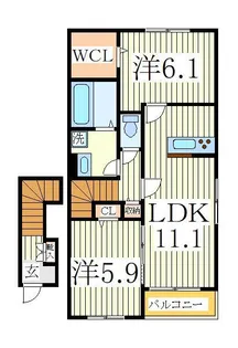 リーブル・プラッツA【2階】の間取り