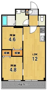 メゾン・オーシャン【5階】の間取り