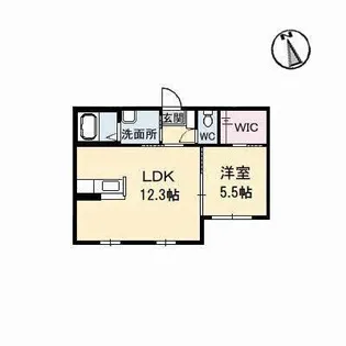 シャーメゾンラフィーネ【1階】の間取り