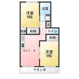 コーポ石橋B【2階】の間取り