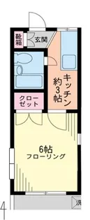 新宿パールコーポ【1階】の間取り