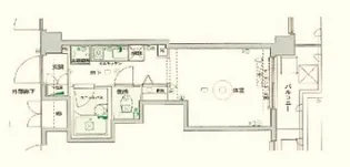 パークウェル目黒本町【6階】の間取り