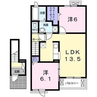 ベルフルール【2階】の間取り