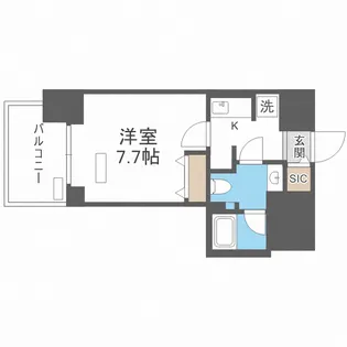 パークアクシス四ツ橋【2階】の間取り