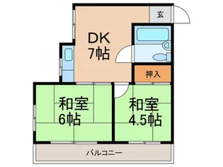 エミネンスIII湯里【4階】の間取り