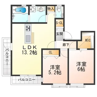 メヴァエルデ光明池【3階】の間取り
